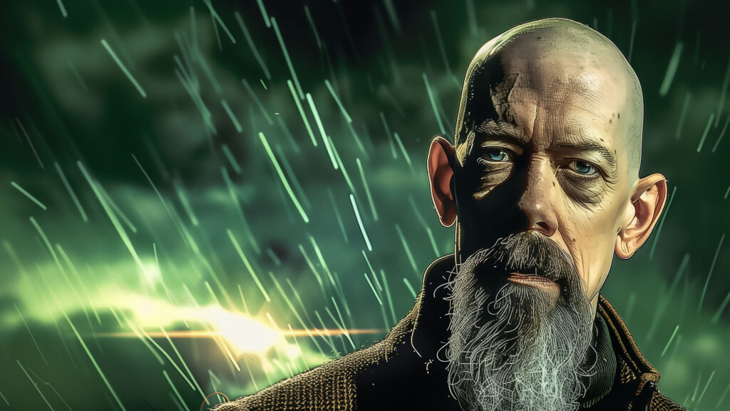 A portrait of Neal Stephenson, Science Fiction and Cyberpunk author